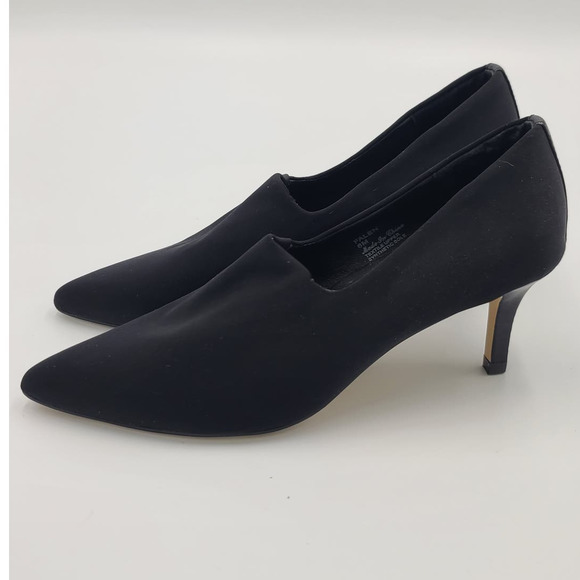 Donald J. Pliner Shoes - DONALD PLINER Falen Black Stretchy Textile Heels Size 6